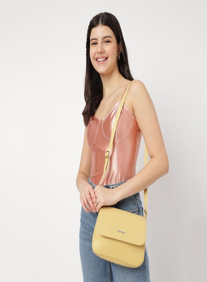 Fastrack Solid Structured Sling Bag for Women, Girls and Ladies | with Non-Detachable Sling Strap & Button Closure | Ladies Purse Handbag | Slings for Casual Carry - Image 2